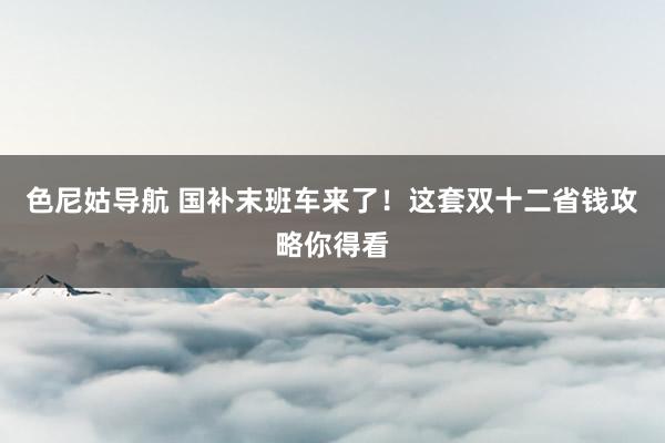 色尼姑导航 国补末班车来了！这套双十二省钱攻略你得看